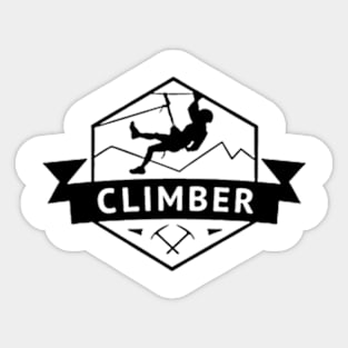 Climber Hexagon Badge Sticker